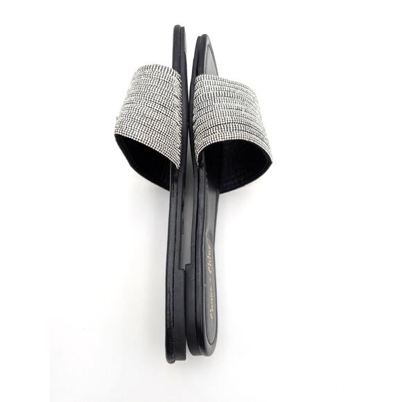 Chase & Chloe Eve 32 Slide Sandals Women's Black/Silver Size US7.5 EU38 - Picture 7 of 13